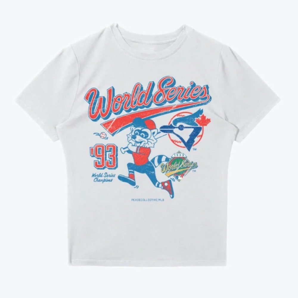 Toronto Blue Jays '93 World Series Champs Baby Tee NWT